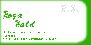 roza wald business card